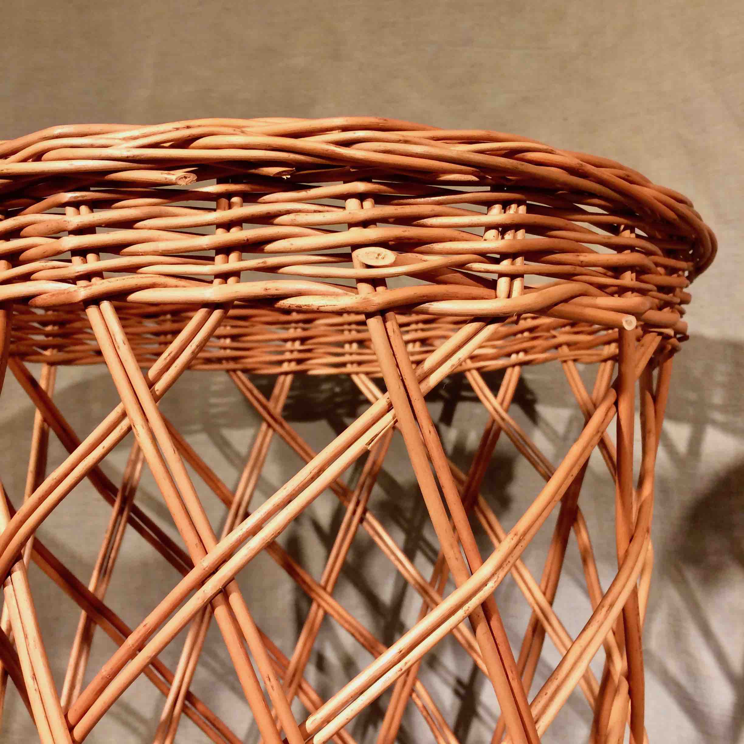 PEMAR Portaombrelli In Rattan Intrecciato A Mano, Stretto E Alto, Per Interno/Esterno, Colore Naturale